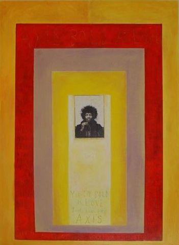 David McGough painting Hendrix stripe